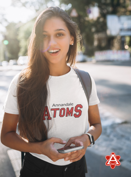 Annandale Atoms Logo Text Tshirt White