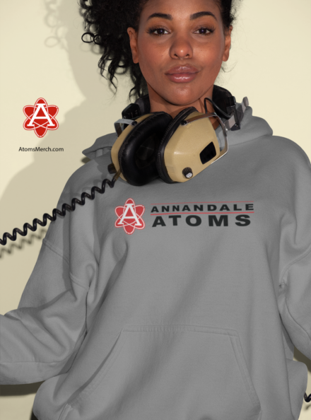 Annandale Atoms Logo and Text Hoodie on F