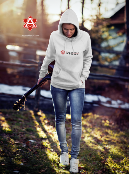 Annandale Atoms Logo and Text Hoodie on F2 Annandale Atoms Logo and Text Hoodie on F2